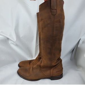 Madewell brown leather tall boots